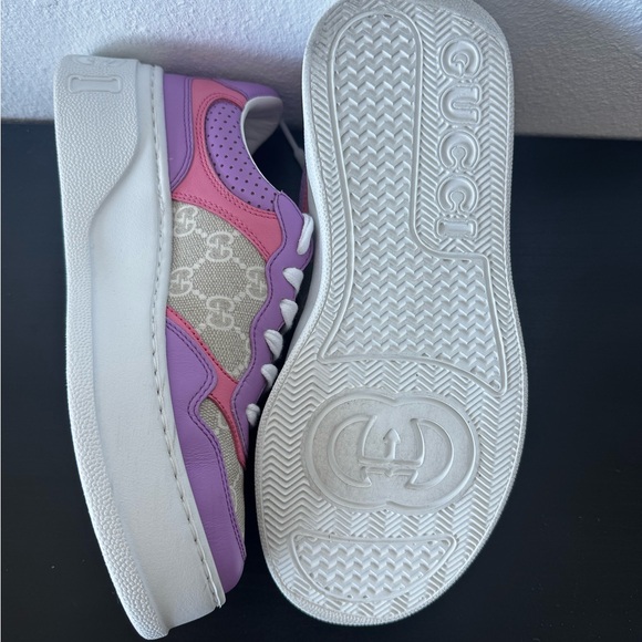 Gucci Lavender and Pink Logo Sneakers - Picture 7 of 7